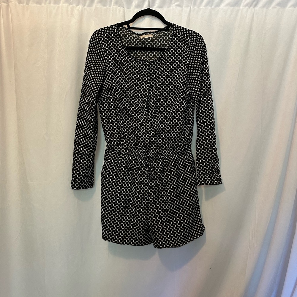 LOFT Black and White Romper
